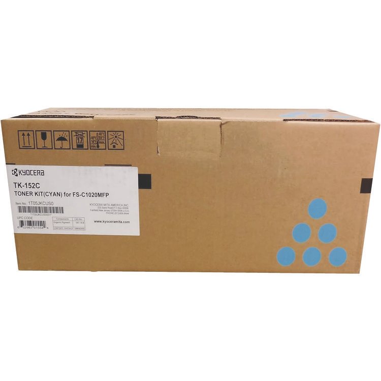 Kyocera TK152C Toner, 6,000 Page-Yield, Cyan (KYOTK152C)