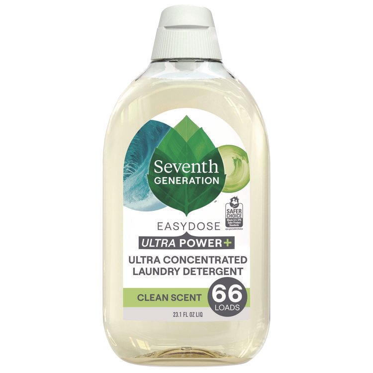 Seventh Generation Ultra Power + Laundry Detergent, Clean, 23.1 oz Bottle, 6/Carton (SEV68644243)
