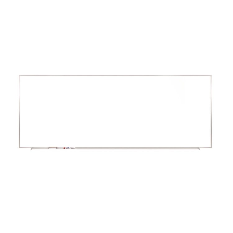 Ghent M1 Porcelain Magnetic Whiteboard, 87.91" x 48.5", White Surface, Satin Aluminum Frame (GHEM1474)