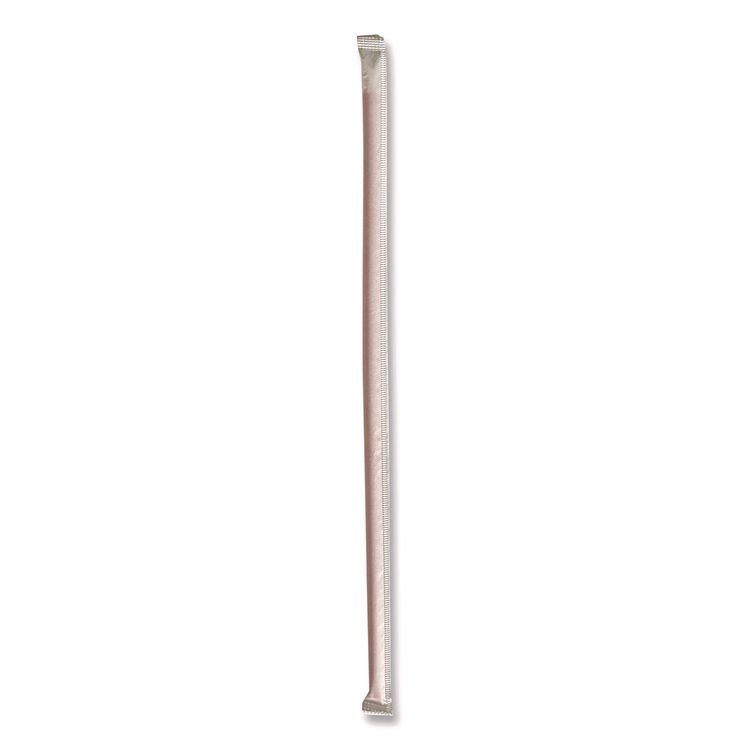 Boardwalk Wrapped Giant Straws, 10.25", Polypropylene, Red, 300/Pack, 4 Packs/Carton (BWKGST1025RD)