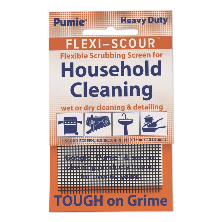 Pumie Flexible Scouring Screen, 5.5 x 4, Black, 48/Carton (UPMFLEX48)