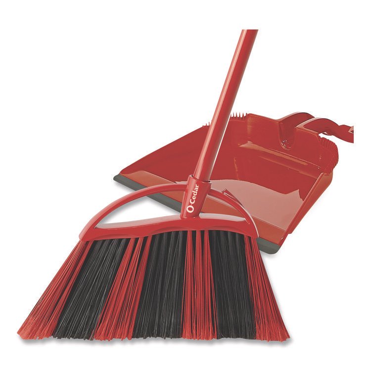 FREUDENBERG HOUSEHOLD PRODUCTS One Sweep LG Broom with Dustpan, 57" Handle, Red/Black/Gray (FHD172134EA)