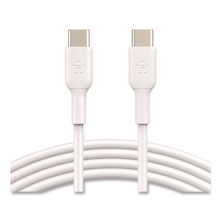 Belkin BOOST CHARGE USB-C to USB-C Cable, 3.3 ft, White, 2/Pack (BLKCAB003BT1MWH)