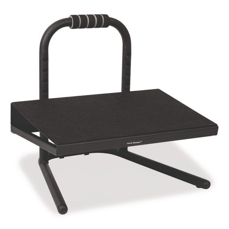 Mind Reader Adjustable Height Tilt Foot Rest, 14.25 x 15 d x 14.5 h, Black (EMSFTHEIGHTBLK)