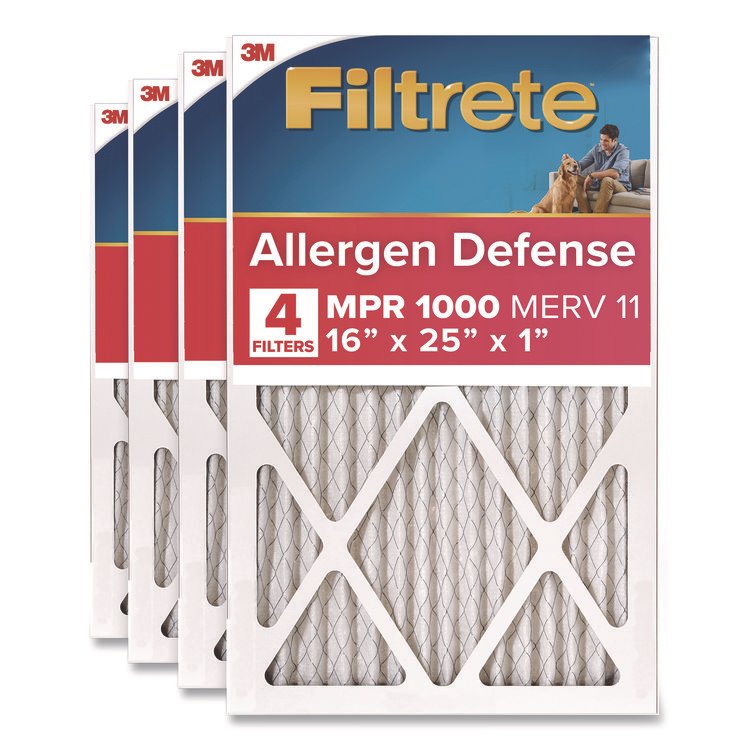 Filtrete Allergen Defense Air Filter, 16 x 25, 4/Carton (MMM98014CA)