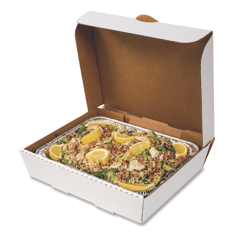 AmerCareRoyal Catering Boxes, 10.88 x 13 x 3, White, Paper, 50/Carton (RPPCCBHP13113)