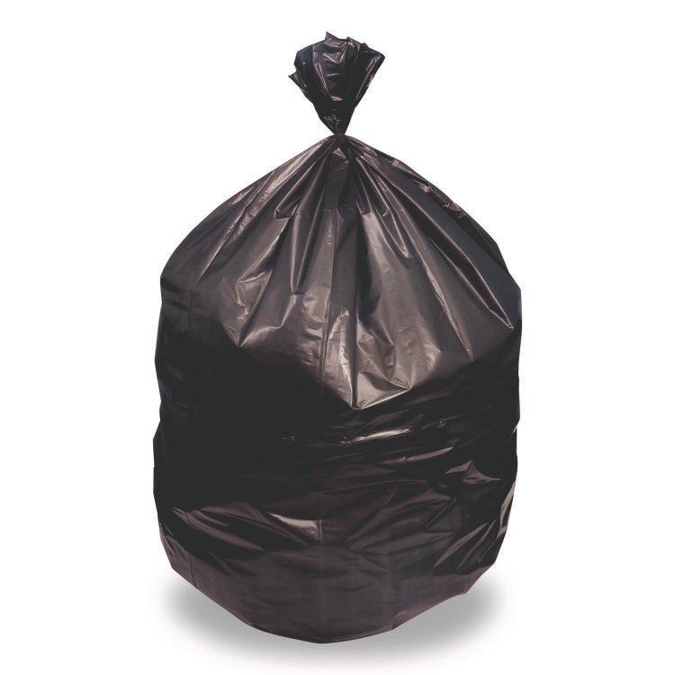 Heritage Linear Low Density Can Liners, 56 gal, 1.5 mil, 46' x 50", Black, 100/Carton (HERH9250AK)