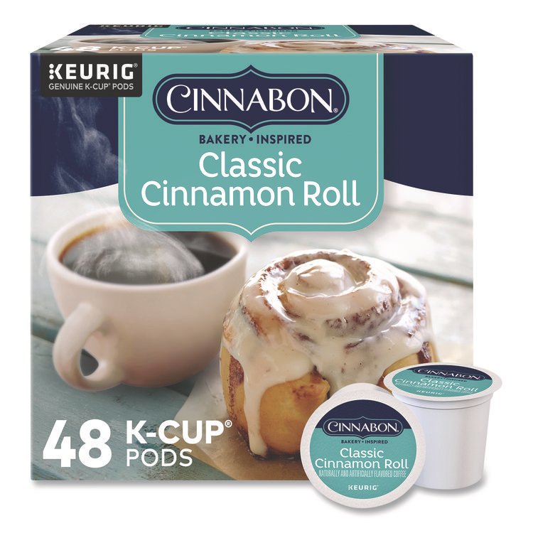 Classic Classic Cinnamon Roll Coffee K-Cups, 0.33 oz, 48/Box (KEU24297522)