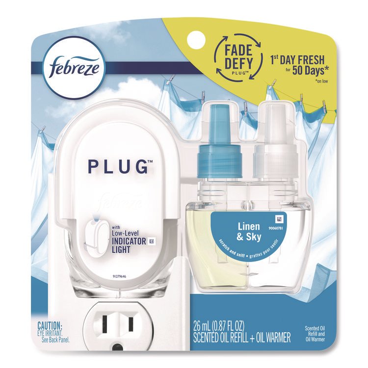 Febreze PLUG Air Freshener Warmer Start Kit, Clear/White (PGC90121)