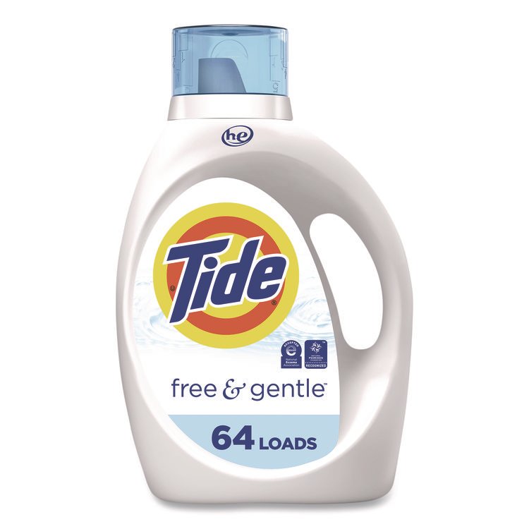 Tide Free and Gentle Liquid Laundry Detergent, 64 Loads, 84 oz Bottle (PGC1389041828)