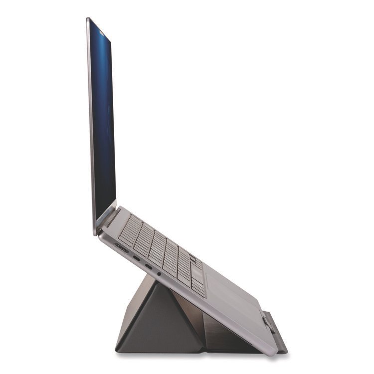 Allsop Foldio Laptop and Tablet Stand, +30 Tilt, 9.5" x 14.5" x 3", Black, Supports 7 lb (ASP32670)