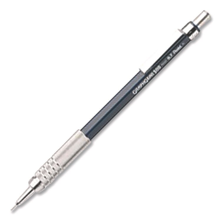 Pentel GraphGear 500 Mechanical Drafting Pencil, 0.5 mm, HB (#2), Black Lead, Black/Silver Barrel (PENPG525LEBPEA)
