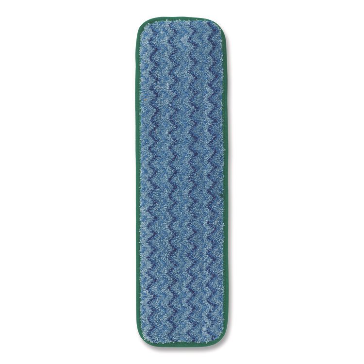 Rubbermaid Commercial Microfiber Wet Mopping Pad, 18.5" x 5.5" x 0.5", Green, 12/Carton (RCPQ410GRECT)