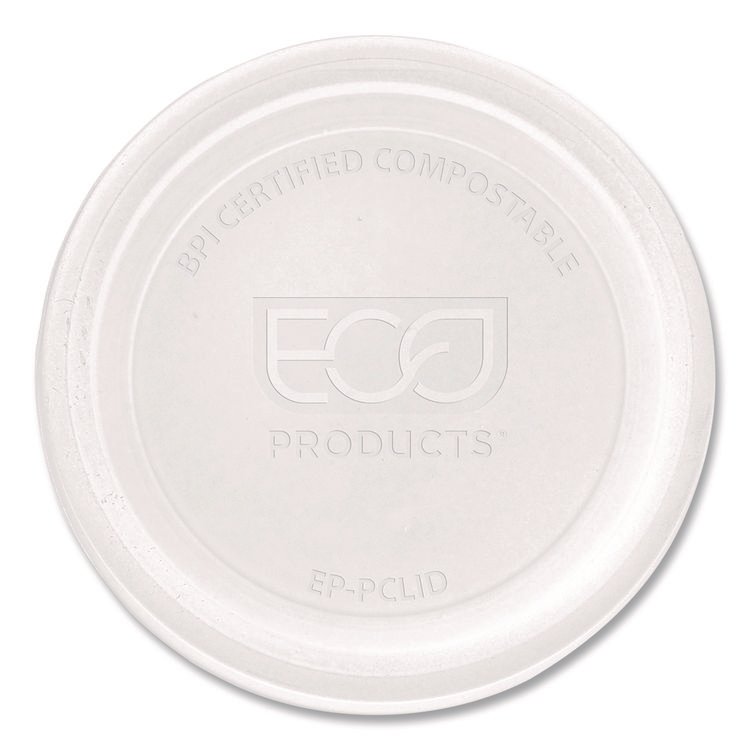 Eco-Products Compostable Clear PLA Plastic Portion Cup Lids, Fits 2 oz to 4 oz Portion Cups, Clear, 2,000/Carton (ECOEPPCLID)