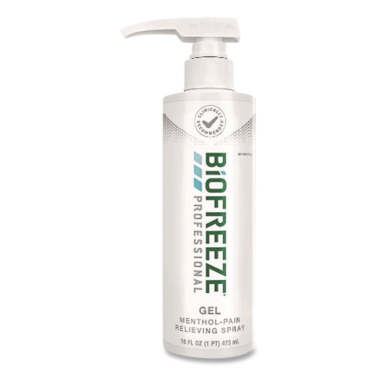 BIOFREEZE Professional Green Topical Analgesic Pain Reliever Gel, 16 oz Pump (BIF13425)