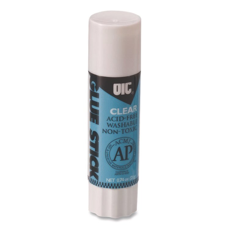 Officemate Glue Stick, 0.74 oz, Dries Clear (OIC50002)