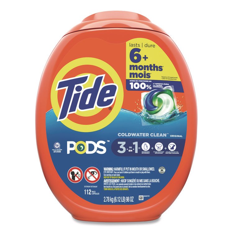 Tide PODS Laundry Detergent, Pods, Tide Original, 112 Pods/Tub (PGC03243PK)