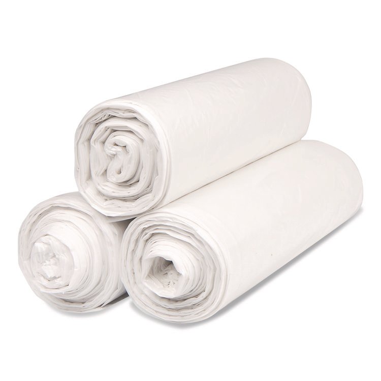 Inteplast Group Institutional Low-Density Can Liners, 33 gal, 0.8 mil, 33" x 39", Natural, Interleaved Roll, 25 Bags/Roll, 6 Rolls/Carton (IBSSL3339XHN)