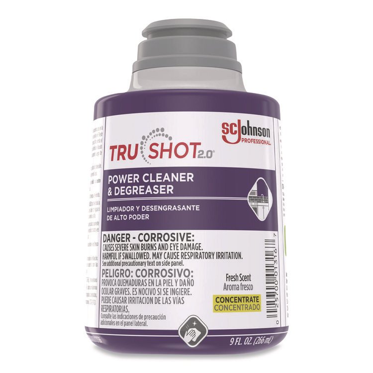 SC Johnson Professional TruShot 2.0 Power Cleaner, Fresh Scent, 9 oz Cartridge, 4/Carton (SJN379842)