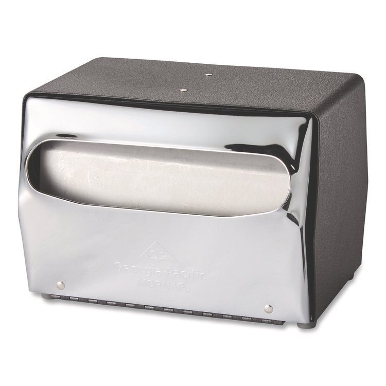 Dixie Tabletop Napkin Dispenser, 7.5" x 6" x 5.3", Black/Chrome (GPC51602CT)