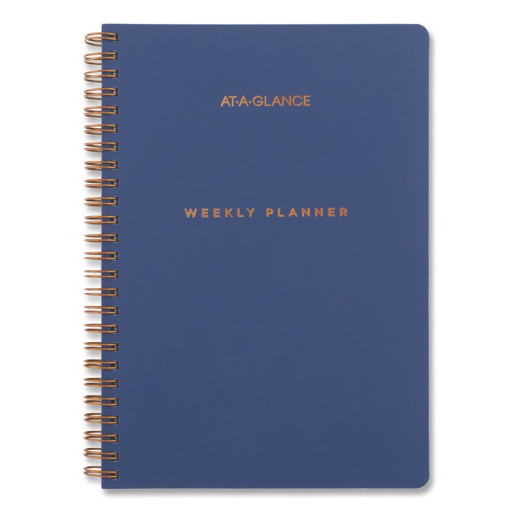 AT-A-GLANCE SignatureÂ LiteÂ Academic Weekly Monthly Planner, Blue Cover, 12-Month (July to June): 2025 to 2026 (AAGYP20LA20)