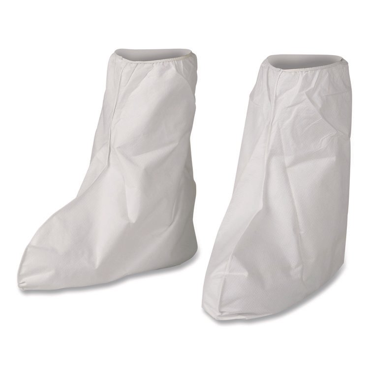 KleenGuard A40 Liquid and Particle Protection Boot Covers, One Size Fits Most, White, 400/Carton (ANS44491)
