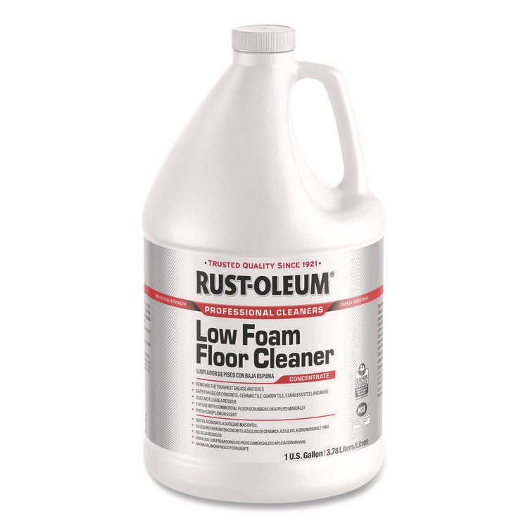 Rust-Oleum Professional Low Foam Floor Cleaner Concentrate, Lemon Scent, 1 gal Bottle, 4/Carton (RST382263)