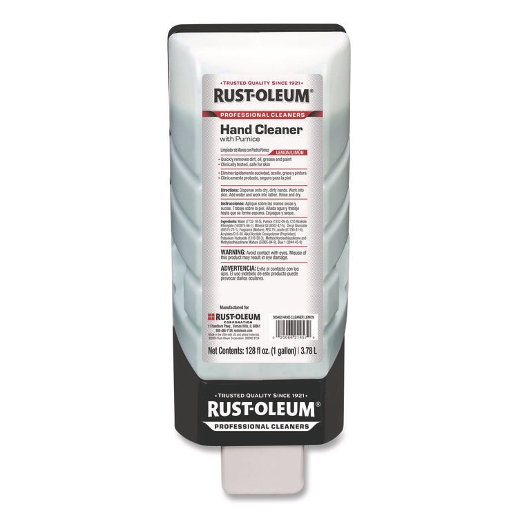 Rust-Oleum Professional Hand Cleaner With Pumice, Lemon Scent, 1 gal, 4/Carton (RST383462)