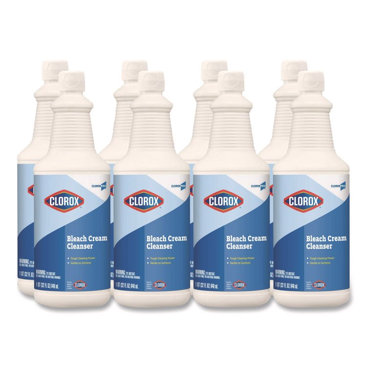Clorox Bleach Cream Cleanser, Fresh Scent, 32 oz Bottle, 8/Carton (CLO30613)