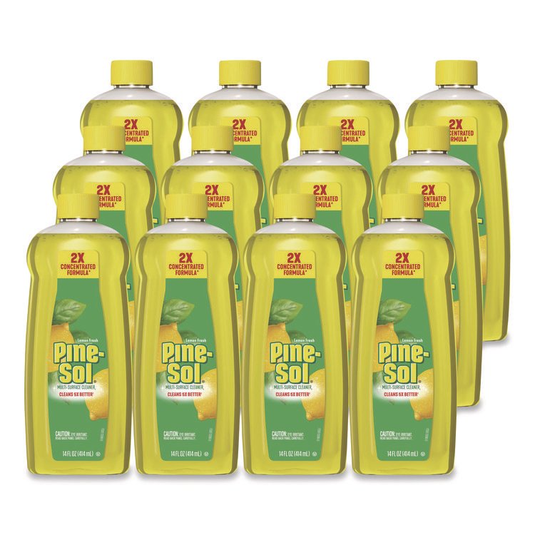 Pine-Sol Multi-Surface Cleaner Concentrated, Lemon Fresh Scent, 14 oz Bottle, 12/Carton (CLO60148CT)