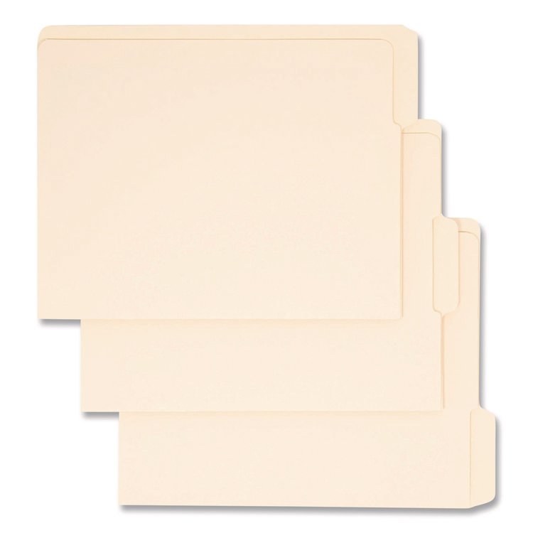 Smead End Tab File Folder, 1/3-Cut Tabs: Assorted, Letter Size, 0.75" Expansion, Manila, 100/Box (SMD24130)
