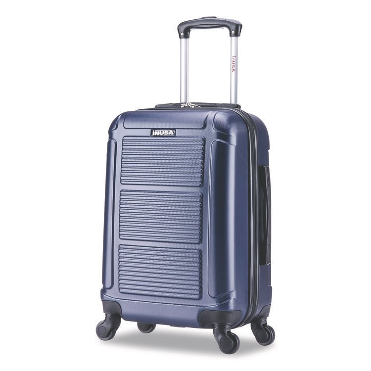 INUSA LUGGAGE Pilot Hard Side Carry-On Suitcase, Four-Wheeled Spinner, 14.37 x 8.86 x 21.46, Blue (WLBIUPIL00SBLU)