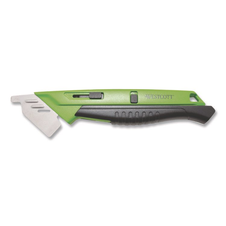 Westcott Dual-Sided Ceramic Box Opener, ABS Plastic Handle, Green (WTC17920001)