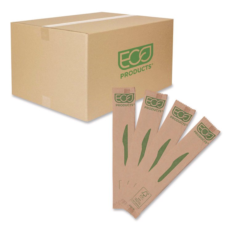 Eco-Products Wood Cutlery, General Purpose Knife, Natural, 500/Carton (ECOEPS211W)