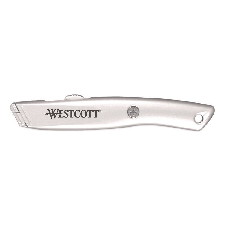 Westcott Aluminum Safety Cutter with Ceramic Blade, Aluminum Handle, Silver (WTC00722)