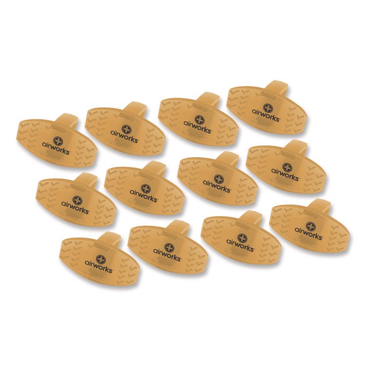 HOSPECO AirWorks Bowl Clips, Citrus Grove Scent, Orange, Dozen (HOSAWBC231)
