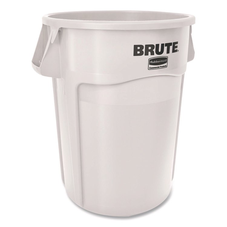 Rubbermaid Commercial Brute Container, 44 gal, Plastic, White (RCP1779740EA)