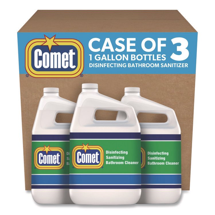 Comet Disinfecting-Sanitizing Bathroom Cleaner, One Gallon Bottle, 3/Carton (PGC22570CT)