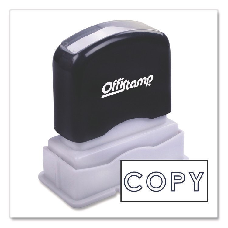 Offistamp Pre-Inked Message Stamp, COPY, 1.63" x 0.38", Blue Ink (MKG034501)