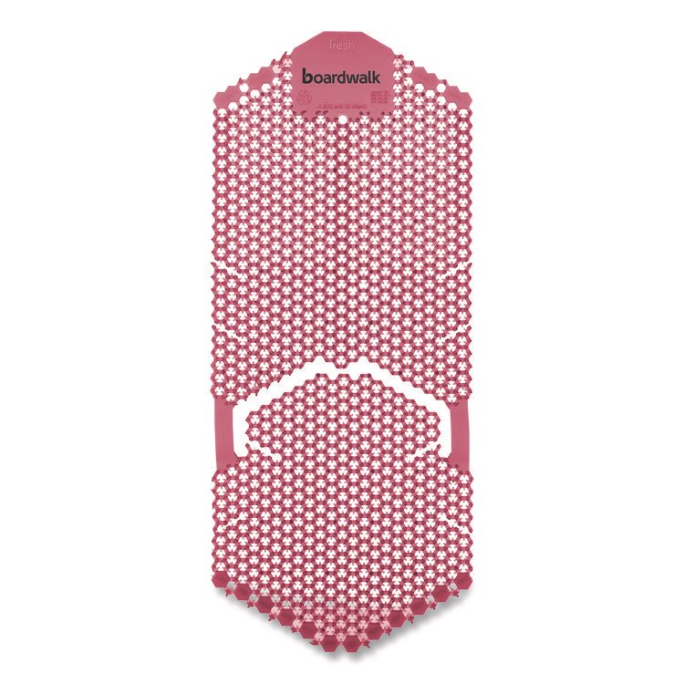 Boardwalk Vertical Urinal Screen, Spiced Apple Scent, Red, 5.22 oz, 6/Carton (BWKVERUSRD)