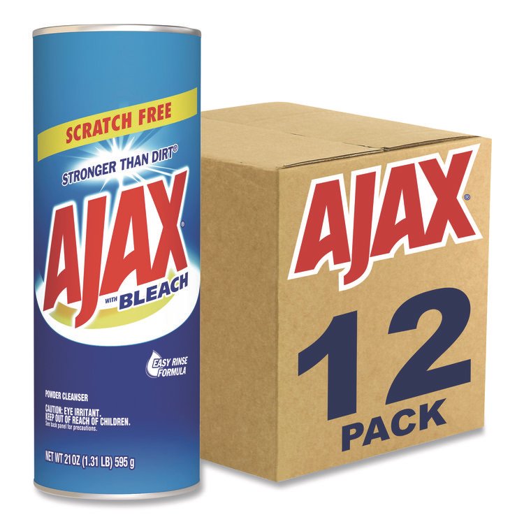 Ajax Powder Cleanser with Bleach, Fresh Scent, 21 oz Canister, 12/Carton (CPC61034403)