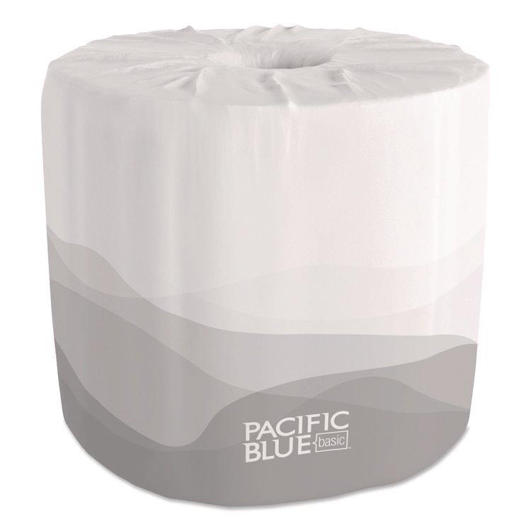 Georgia Pacific Professional Pacific Blue Basic Embossed Bathroom Tissue, Septic Safe, 1-Ply, White, 550 Sheets/Roll, 80 Rolls/Carton (GPC1988101)