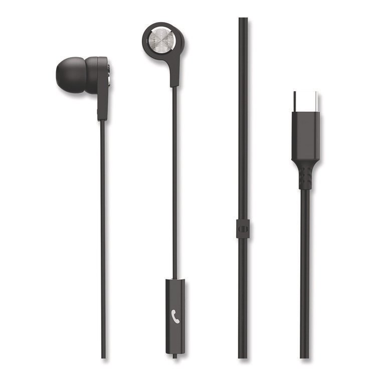 Maxell USB-C Earbuds, Black (MAX199261)