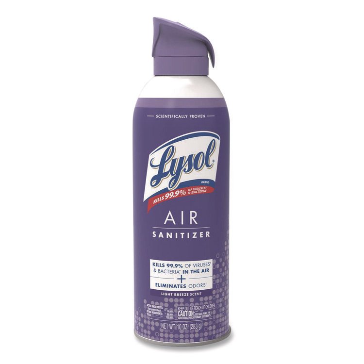 LYSOL Brand Air Sanitizer Spray, Light Breeze, 10 oz Aerosol Spray (RAC99394EA)