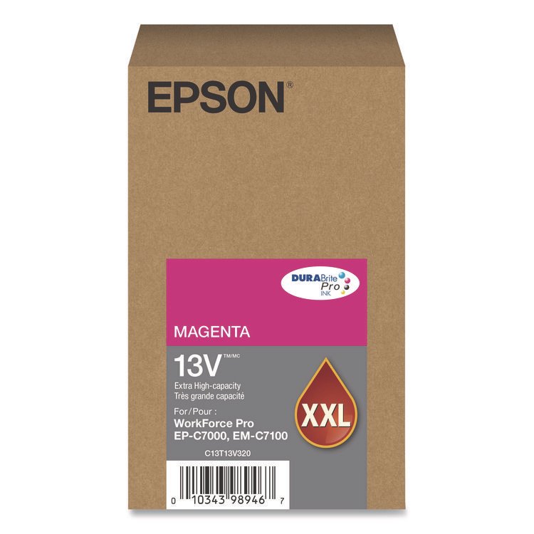 Epson T13V320 (T13V) DURABrite Pro Extra High-Yield Ink, 8,000 Page-Yield, Magenta (EPST13V320)