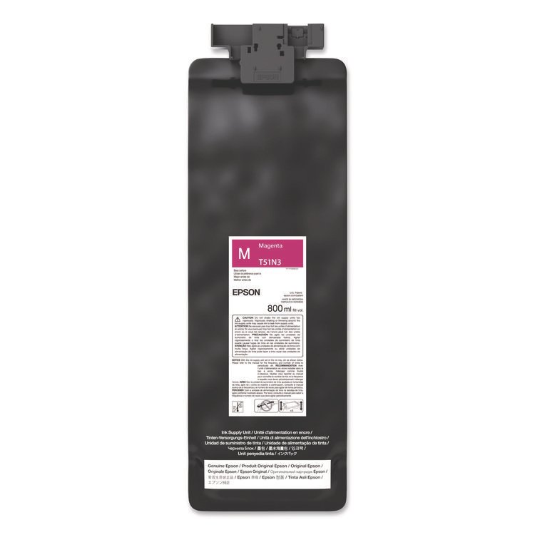 Epson T51N320 (T51N) UltraChrome GS3 Eco-Solvent Ink, 800 mL, Magenta (EPST51N320)