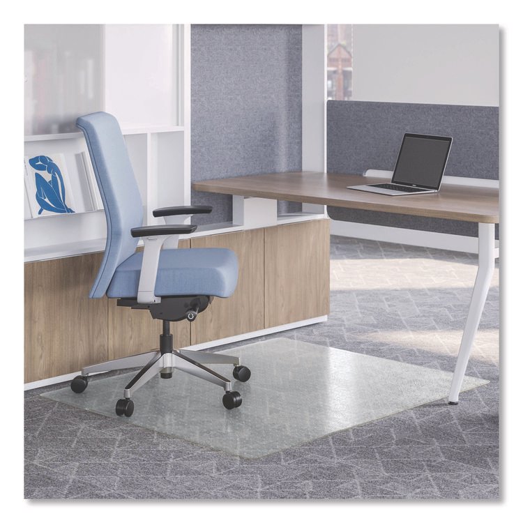 deflecto OceanMat Carpet Chair Mat, 36 x 48, Clear (DEFCM1K142OCB)