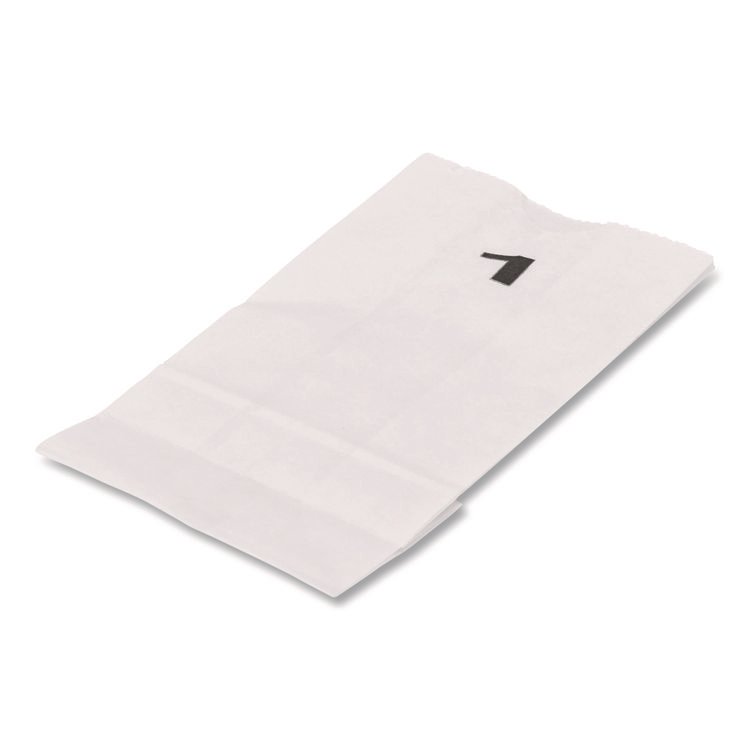 ROSS & WALLACE PAPER PRODUCTS, INC. Grocery Paper Bags, 1# Size, 30# Basis Weight, 3.5" x 2.25" x 6.63", White, 500/Bundle (BAGGWHT1500)