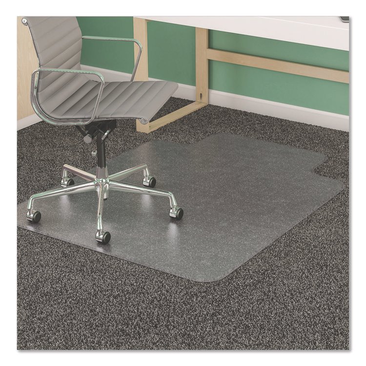 deflecto SuperMat Frequent Use Chair Mat, Med Pile Carpet, Roll, 36 x 48, Lipped, Clear (DEFCM14113COM)