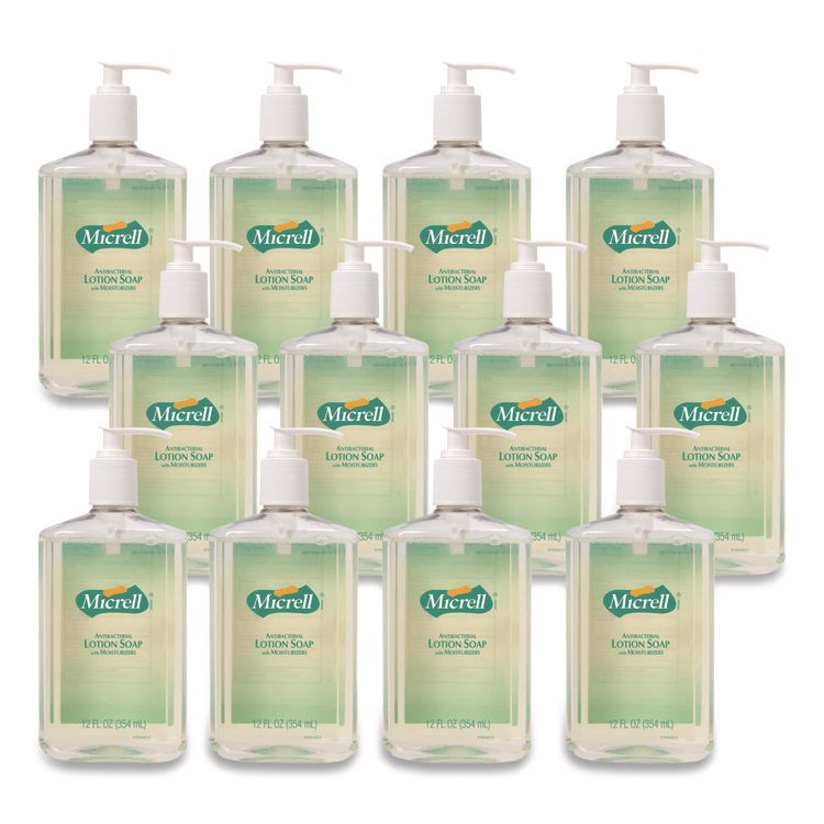 MICRELL Antibacterial Lotion Soap, Floral Scent, 12 oz (GOJ975912)